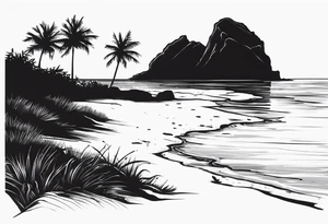 Amicizia estate spiaggia appuntamento piccolo tattoo idea