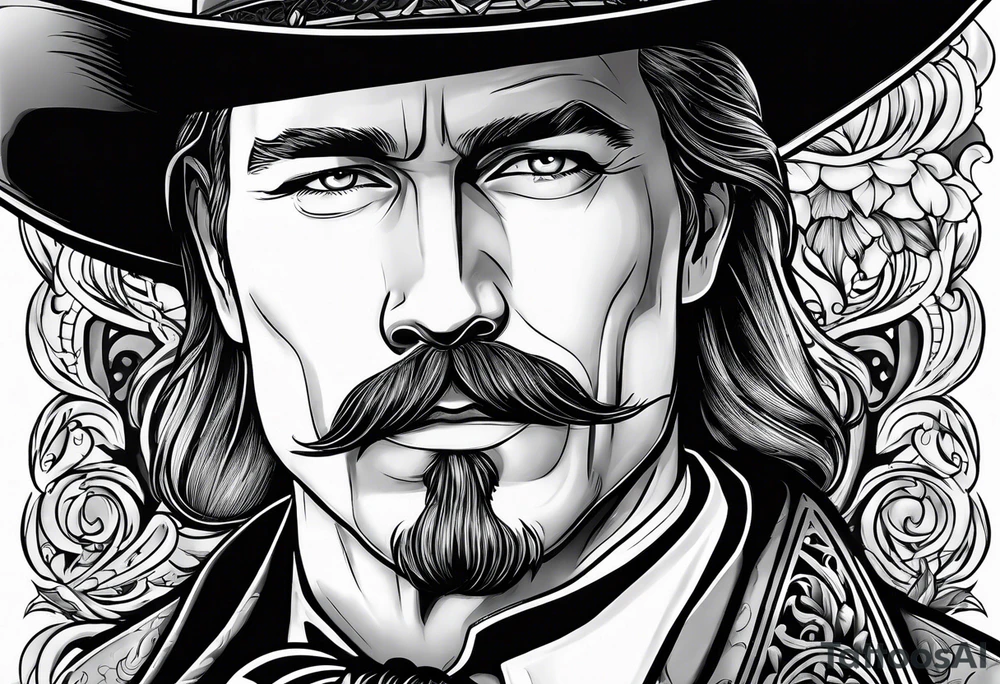 Wyatt Earp western style tattoo tattoo idea