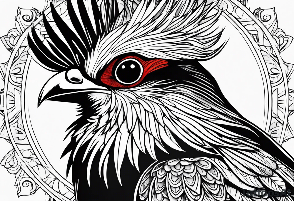 Turaco bird tattoo idea
