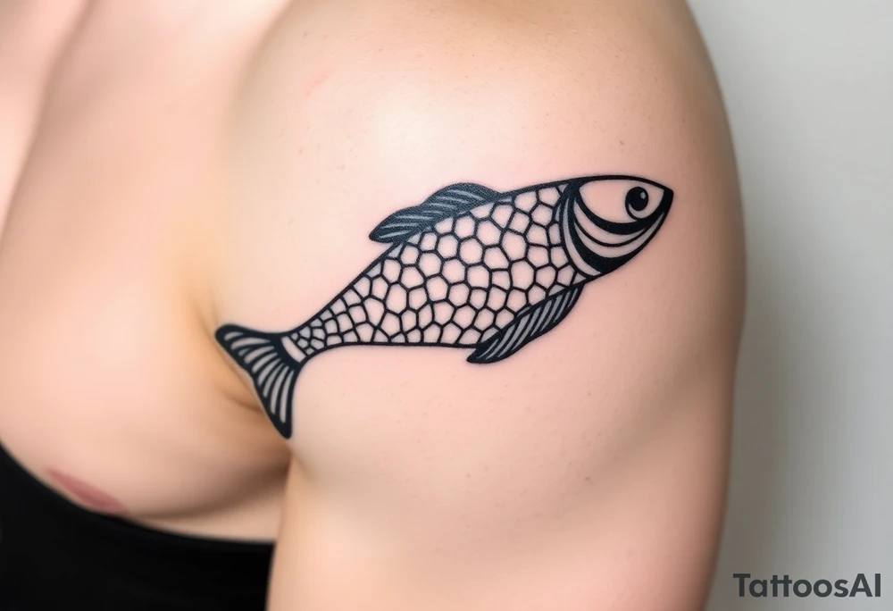 Thick sexy negative fishnet latex tattoo idea