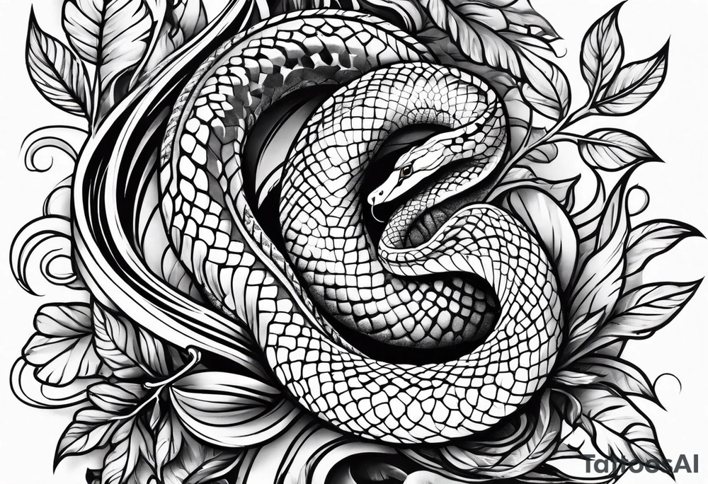 snake with leaves and vines forearm tattoo tattoo idea snake with leaves and vines forearm tattoo tattoo idea