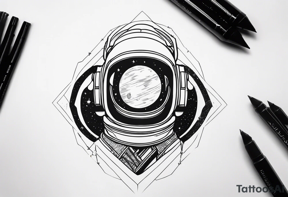 Space Mann schöne Zukunft tattoo idea