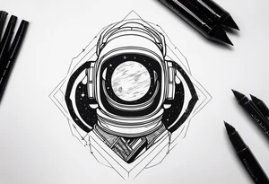 Space Mann schöne Zukunft tattoo idea
