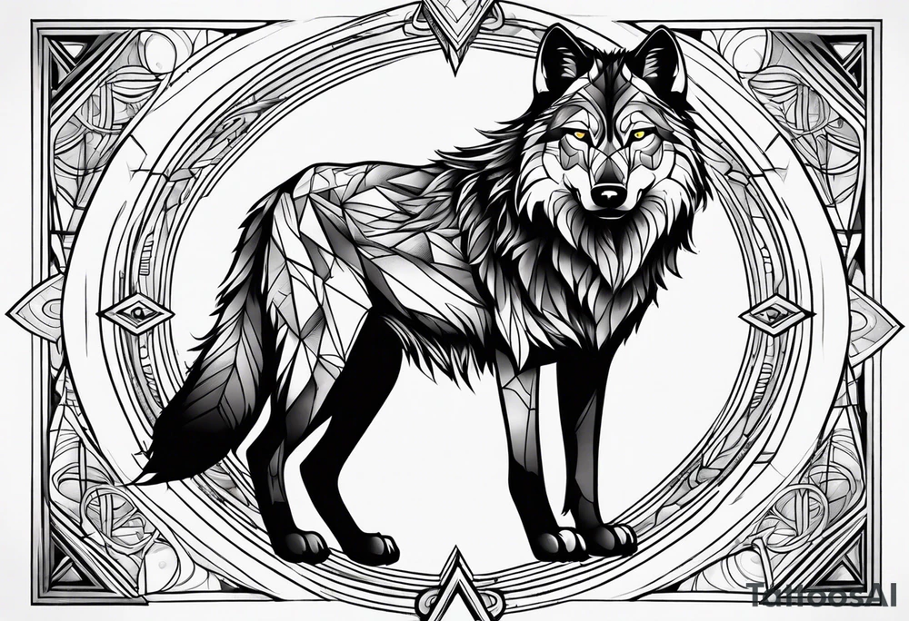 a wolf tattoo idea