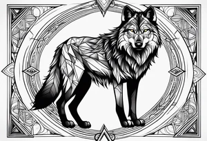 a wolf tattoo idea