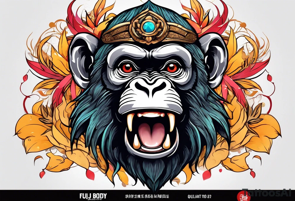 fulj body jumping monkey tattoo idea