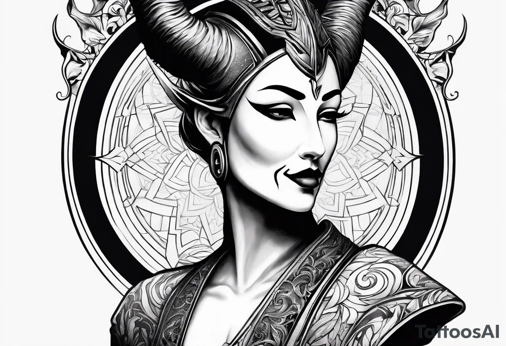 Anonymous with horns tattoo idea