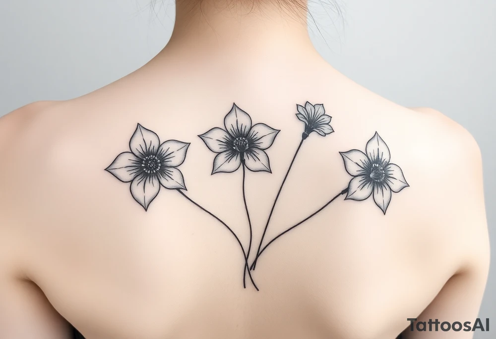 Kite flowers tattoo idea