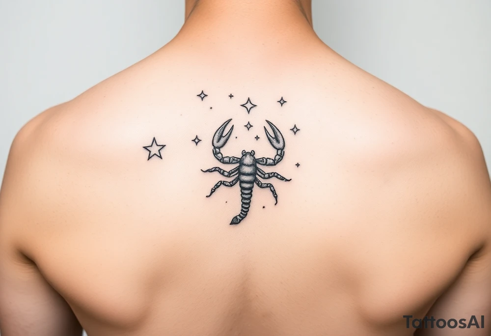 Stars constellation scorpio and cancer dainty tattoo idea
