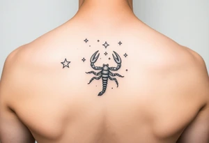 Stars constellation scorpio and cancer dainty tattoo idea