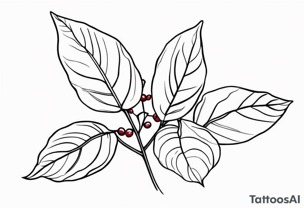 Holly berry birth flower tattoo idea