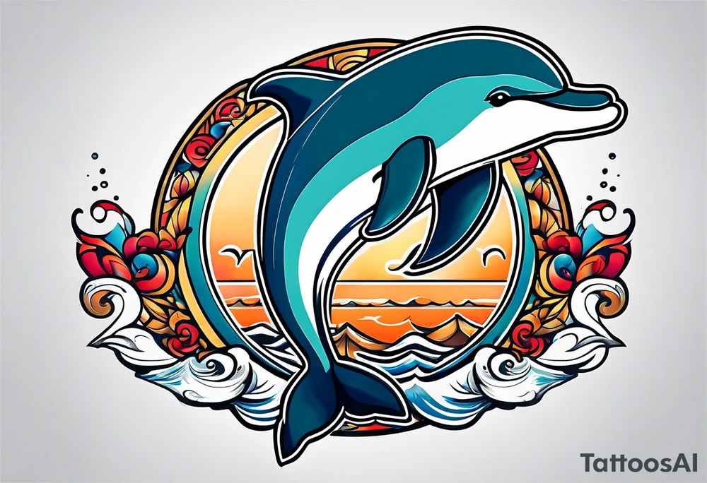 dolphin logo tattoo idea