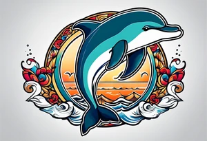 dolphin logo tattoo idea