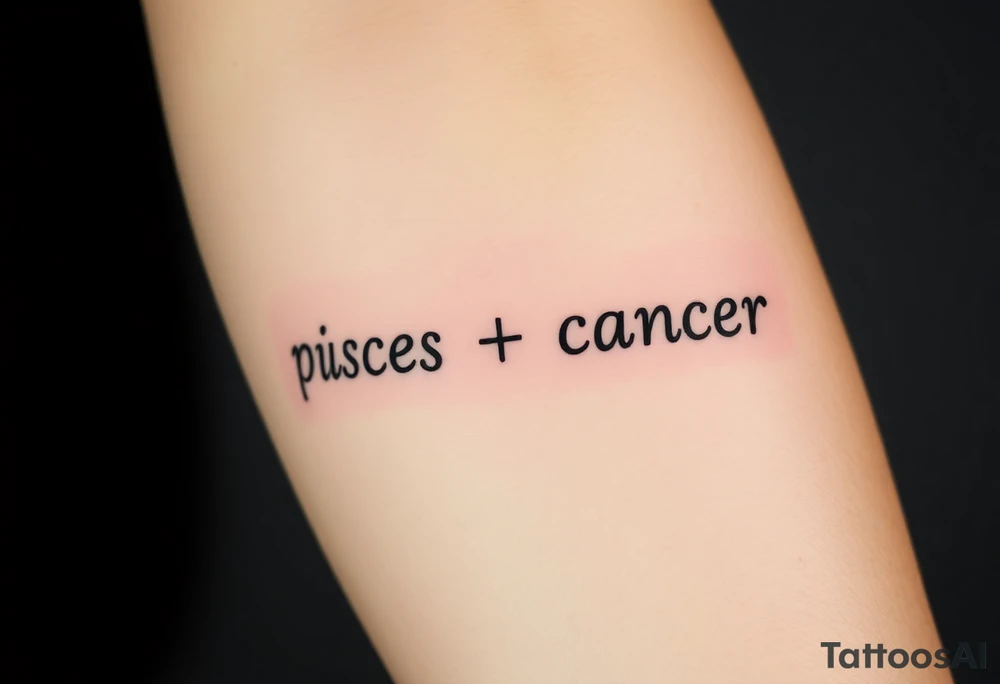 zodiac sign "pisces + cancer" tattoo idea