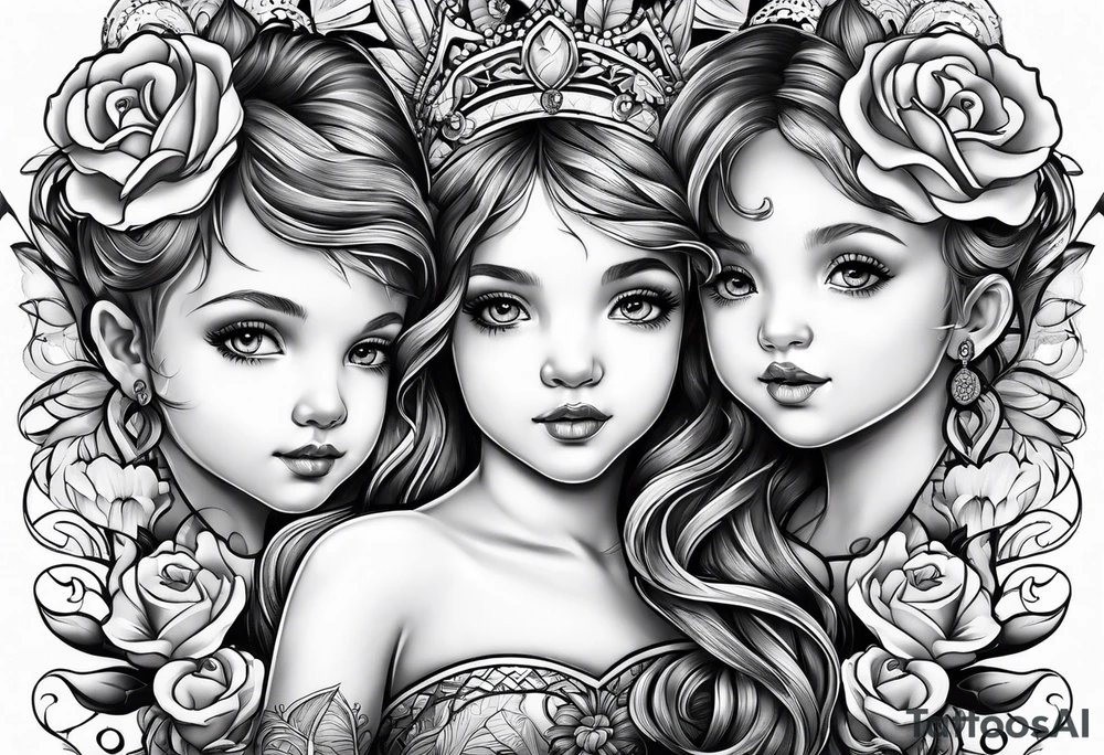 A mothers love for her kids tattoo idea