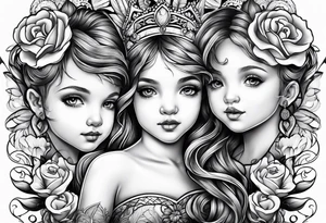 A mothers love for her kids tattoo idea