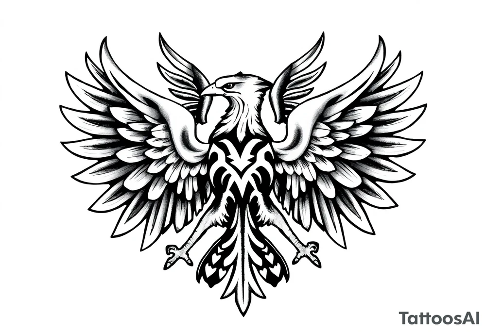 Poland symbol and poker cards The wings of the eagle in the Polish symbol are in the form of poker cards. Add casino money to it. tattoo idea