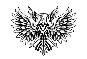 Poland symbol and poker cards The wings of the eagle in the Polish symbol are in the form of poker cards. Add casino money to it. tattoo idea