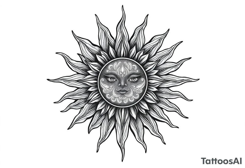 Sun tattoo idea
