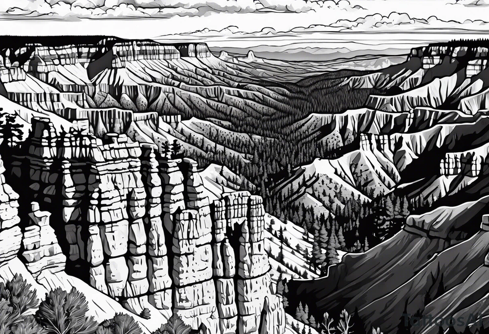 Bryce canyon national park, forearm tattoo idea