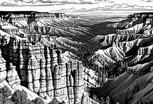 Bryce canyon national park, forearm tattoo idea