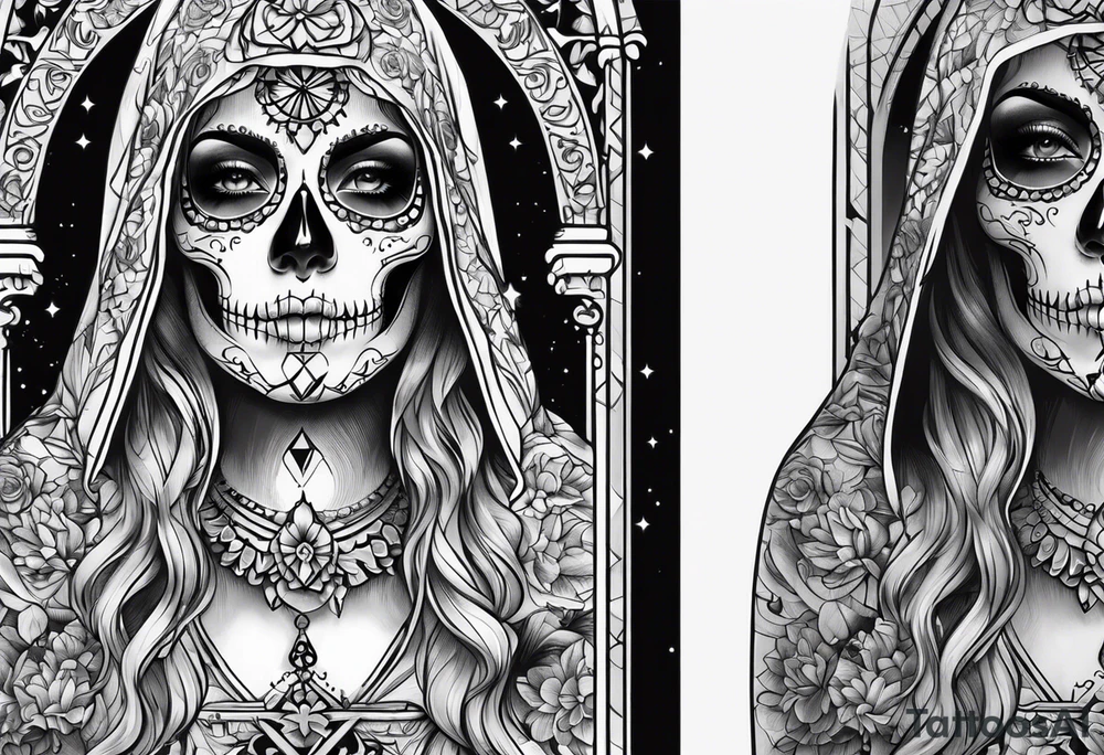 Santa muerte tattoo idea