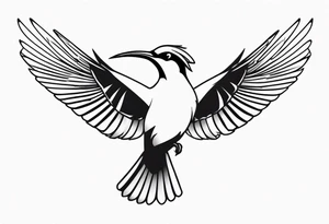 Flying hoopoe tattoo idea