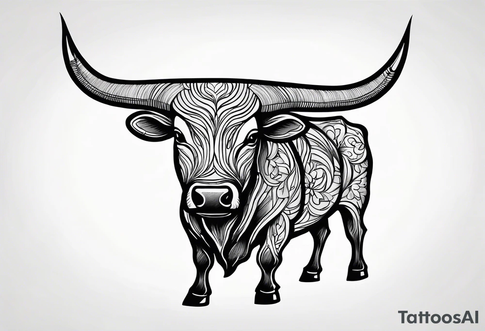 Bucking bull tattoo idea