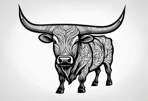 Bucking bull tattoo idea
