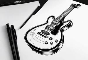 Eléctric guitar sound tattoo idea