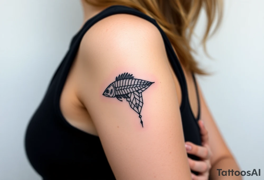 Thick sexy negative fishnets latex tattoo idea