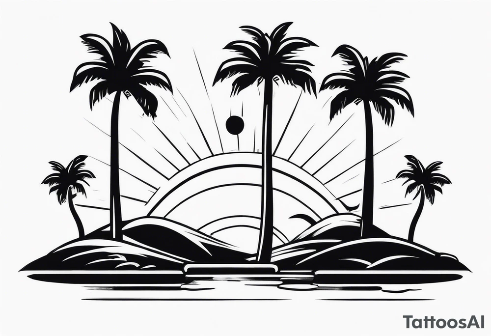palm trees tattoo idea