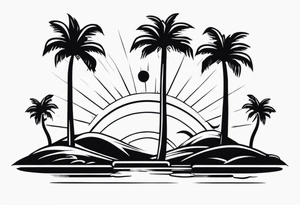 palm trees tattoo idea
