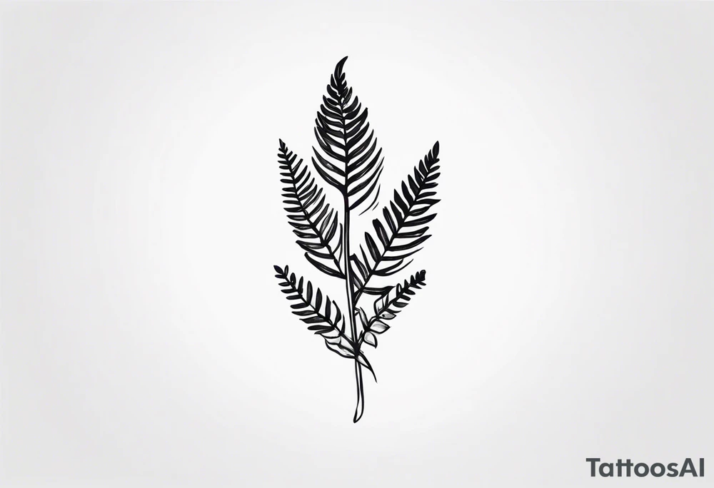 Sword fern tattoo idea