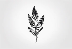 Sword fern tattoo idea