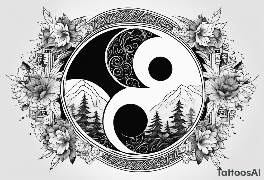 Ying yang with karpa tattoo idea