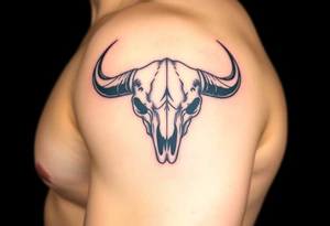 Buffalo or bison skull tattoo tattoo idea