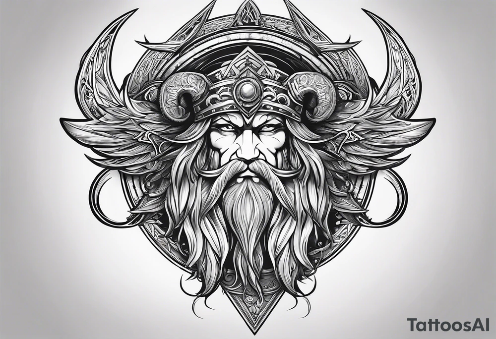Norse mythology tattoo symbolizing the night tattoo idea
