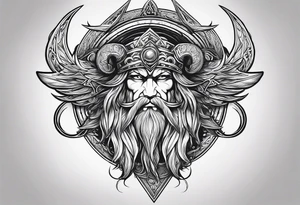 Norse mythology tattoo symbolizing the night tattoo idea