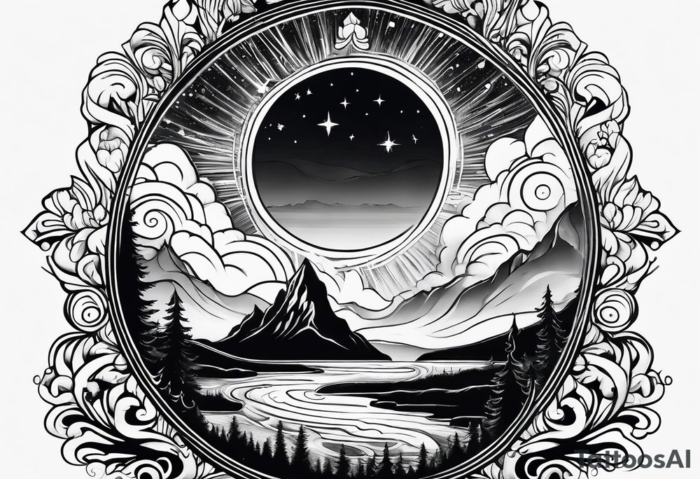Northern lights tattoo idea
