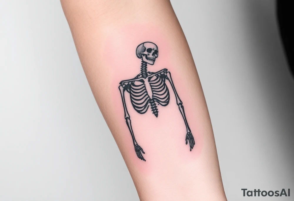 Detailed Skeleton tattoo idea