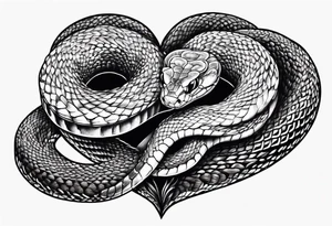 Snake squeezing a heart tattoo idea