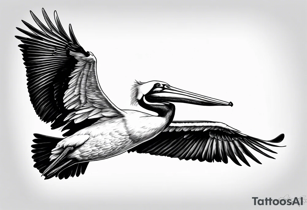 dive pelican tattoo idea