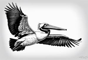 dive pelican tattoo idea