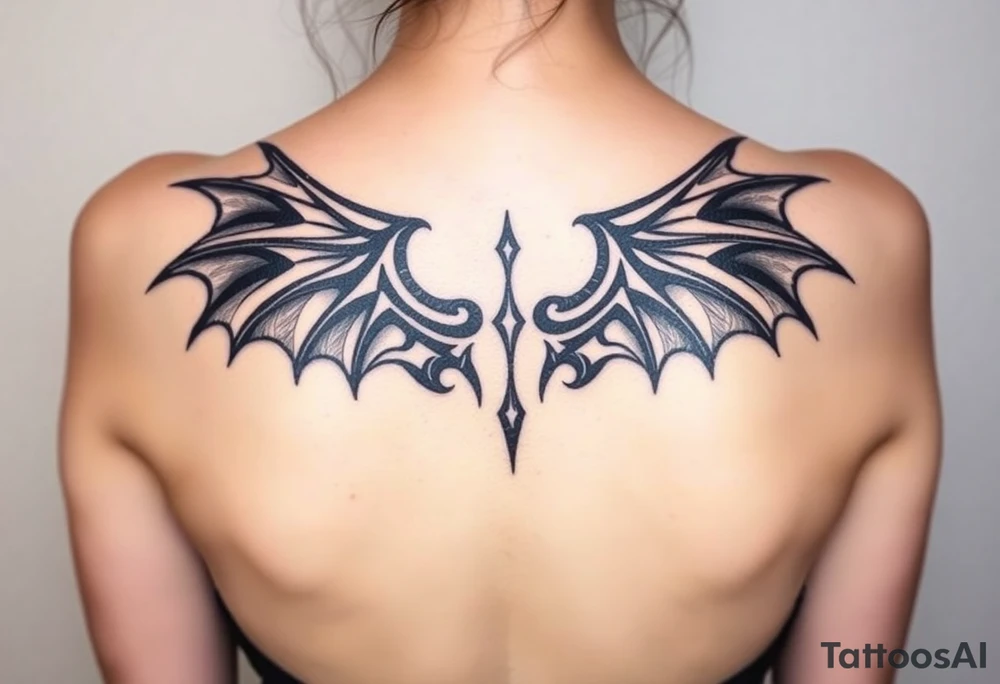 Dragon wings tattoo idea