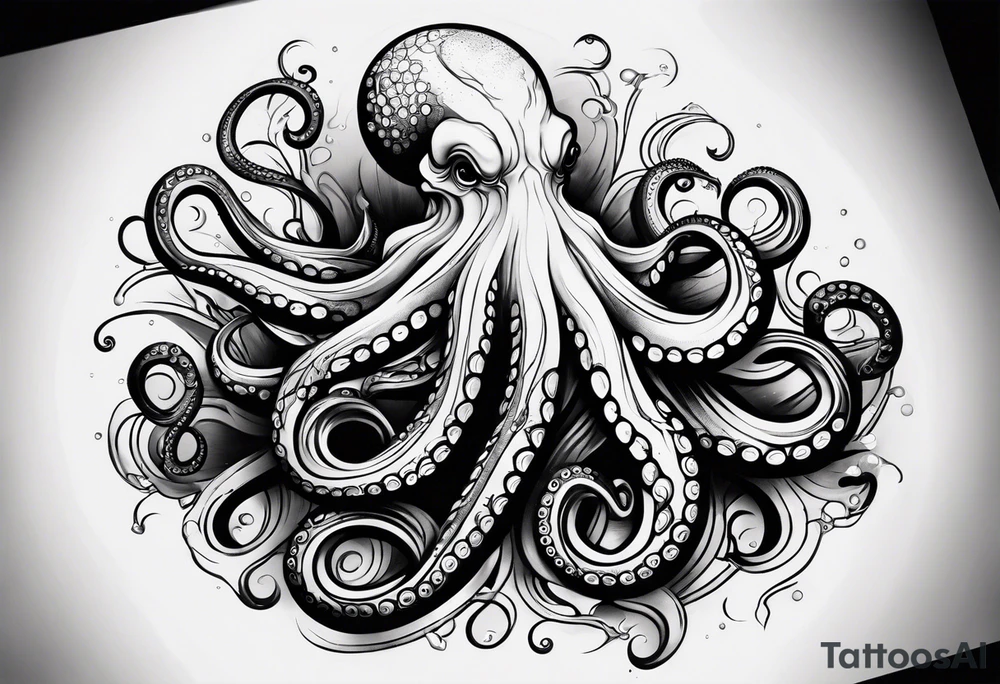 Electric octopus tattoo idea