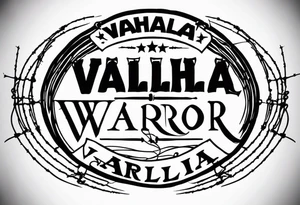 Wounded warrior valhalla barb wire prison tattoo idea