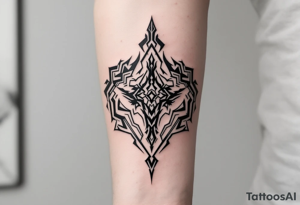 corbeau tribal tattoo idea