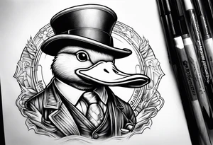 Scruge mcduck gangster tattoo idea