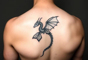 dragon made of butterflies on a forearm tattoo idea